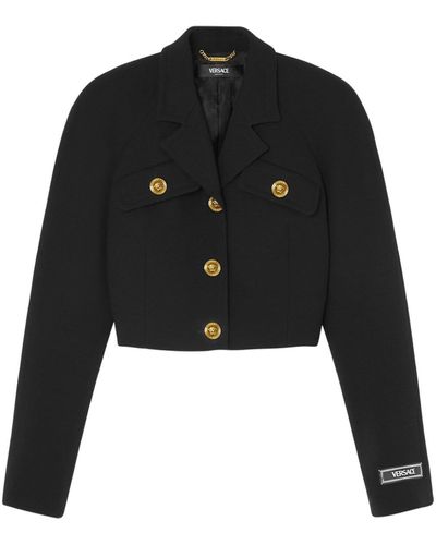 Versace メドゥーサ クロップドジャケット - ブラック