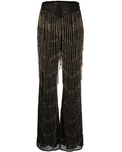 Forte Forte Bead-embellished High-waisted Trousers - Black