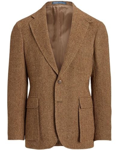 Polo Ralph Lauren Rl67 Herringbone Wool Blazer - Brown