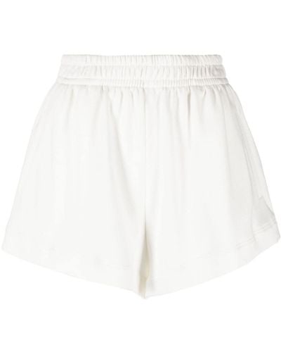Styland High-waisted Organic-cotton Shorts - White