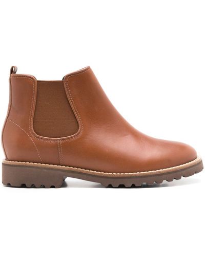 Sarah Chofakian Vendome Leather Chelsea Boots - Brown
