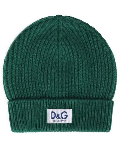Dolce & Gabbana Mütze mit DG-Patch - Grün