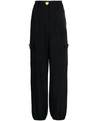 Moschino Pantalones cargo de talle alto - Negro