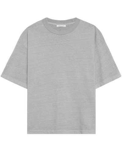 John Elliott Riviera Cotton Cropped T-shirt - Gray