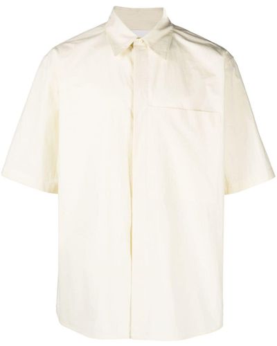 Jil Sander Chemise en coton à poches poitrine - Blanc