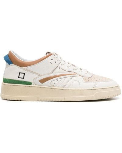 Date Torneo Leather Trainers - White