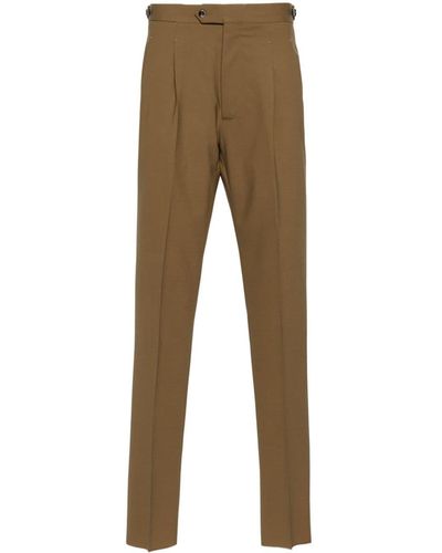 PT Torino Wool-blend Tailored Trousers - Natural