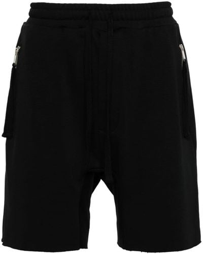 Thom Krom Raw-cut Jersey Shorts - Black