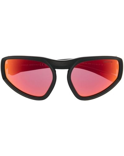 Moncler Gafas de sol Pantagra con montura envolvente - Rojo