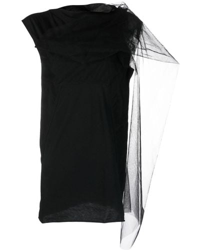 Rick Owens Blusa con detalle de pañuelo - Negro