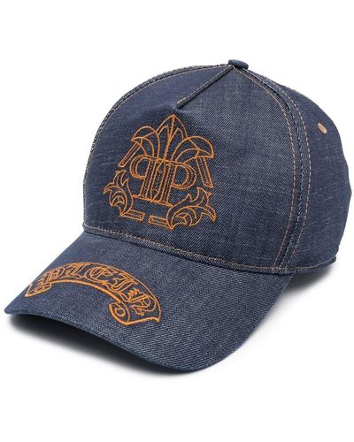 Philipp Plein Cappello da baseball con ricamo - Blu