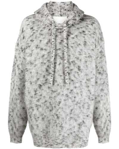 Isabel Marant Lester Knitted Hoodie - Gray