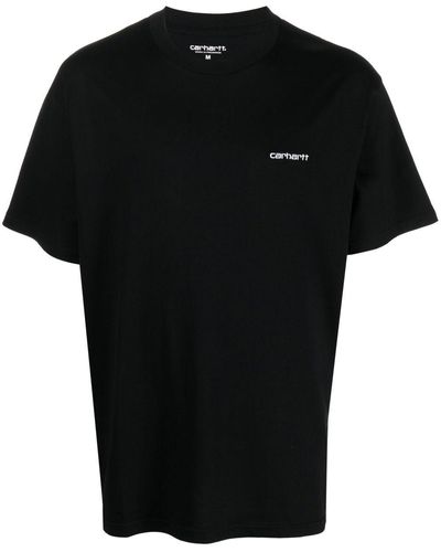 Carhartt T-Shirt mit Logo-Stickerei - Schwarz