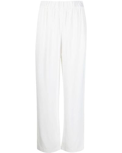 Co. Elasticated Waistband Straight Pants - White
