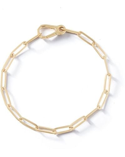Mateo 14kt Yellow Gold Long Link Chain Bracelet - White