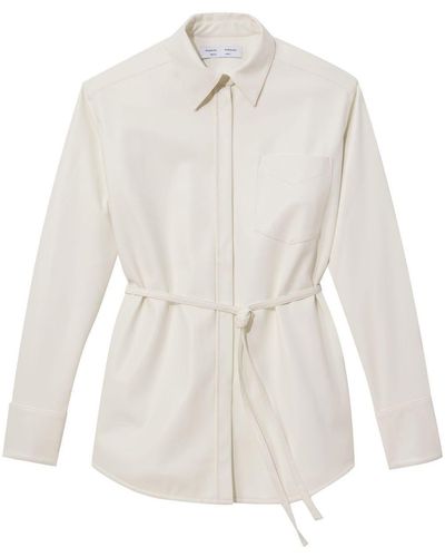 PROENZA SCHOULER WHITE LABEL Giacca-camicia in finta pelle - Bianco