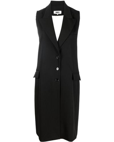 MM6 by Maison Martin Margiela Button Blazer Dress - Black