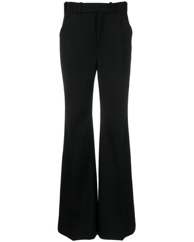 Chloé Wide-leg Wool Trousers - Black