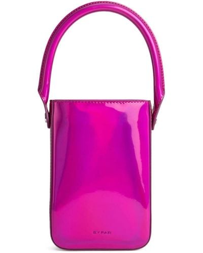 BY FAR Note Iridescent-effect Crossbody Bag - Pink