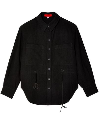 Eckhaus Latta Serra Linen-blend Shirt - Black