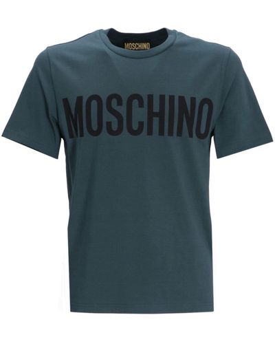 Moschino Logo-print Cotton T-shirt - Blue