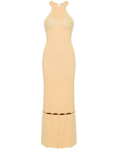 Nanushka Seya Knitted Maxi Dress - Natural