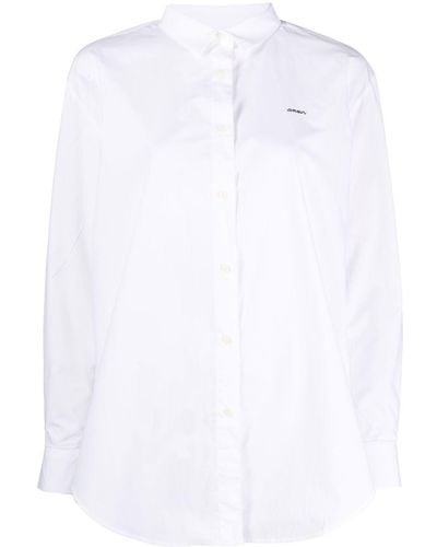 Maison Labiche Logo-embroidered Organic-cotton Shirt - White