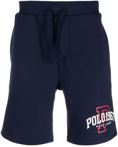 Polo Ralph Lauren Shorts running con stampa - Blu