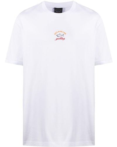 Paul & Shark T-shirt Met Logoprint - Wit