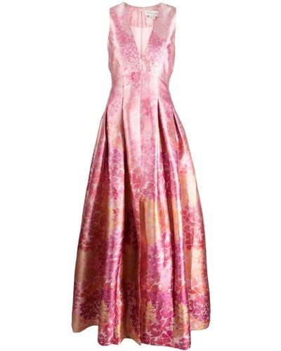 Sachin & Babi Brooke Gown Abstract-print Dress - Red