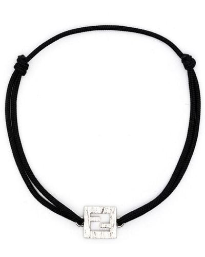 Fendi Ff Ribbon Bracelet - Black
