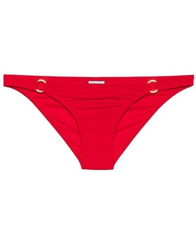 Melissa Odabash Zweifarbiges Brazilian-Bikinihöschen - Rot