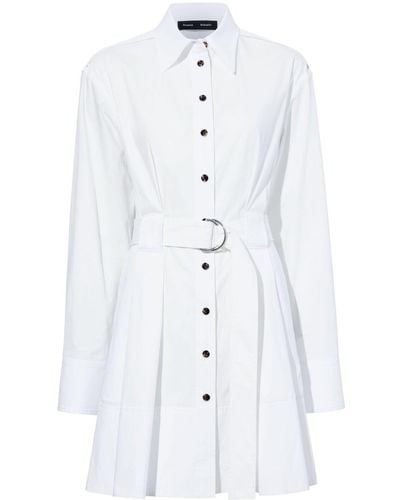 Proenza Schouler Long-sleeve Poplin Shirt Dress - White