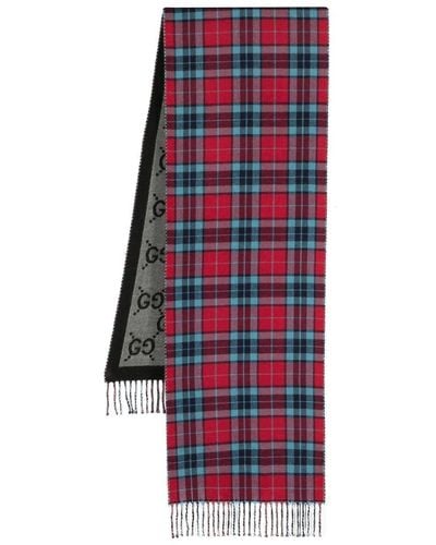 Gucci Wendbarer Schal mit Monogramm - Rot