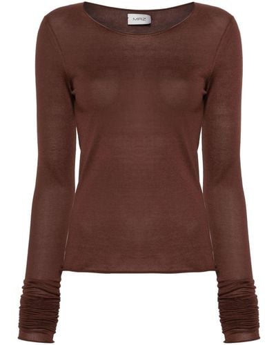 Mrz Extra-long Sleeves Sweater - Brown