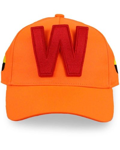 Walter Van Beirendonck Baseballkappe mit W-Stickerei - Orange