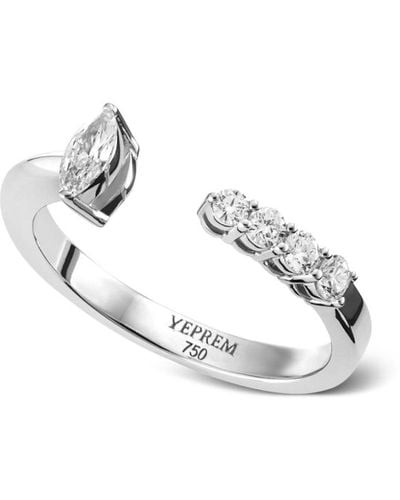 YEPREM 18kt White Gold Y-not Diamond Ring