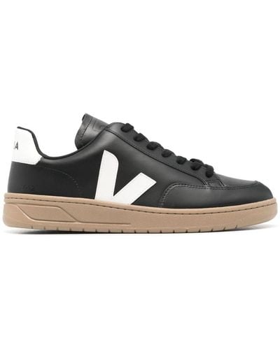 Veja V-12 leather sneakers - Schwarz