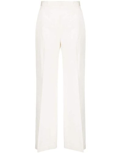 Polo Ralph Lauren Wool-blend Straight-leg Trousers - White