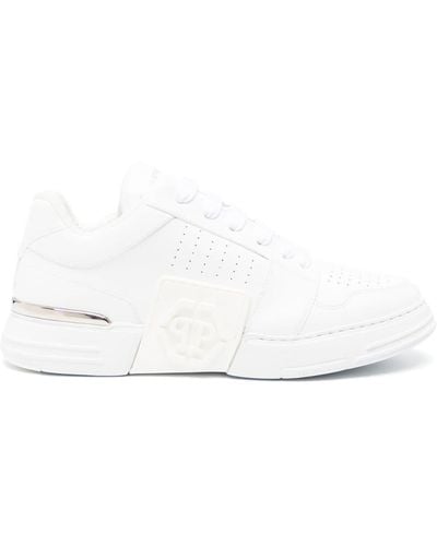 Philipp Plein Royal Street Sneakers mit Logo-Prägung - Weiß