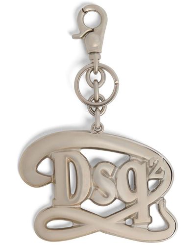 DSquared² Logo-plaque Keyring - White