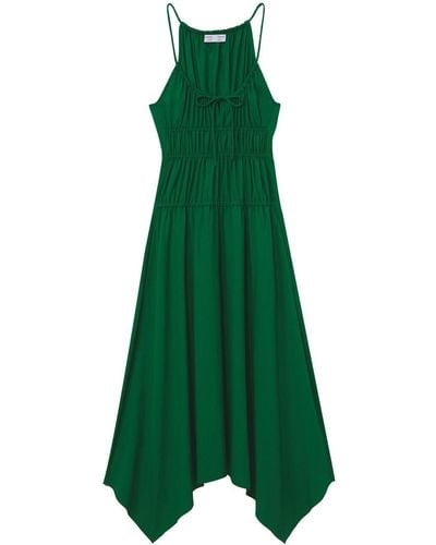 Proenza Schouler Draped Suiting Ruched Dress - Green