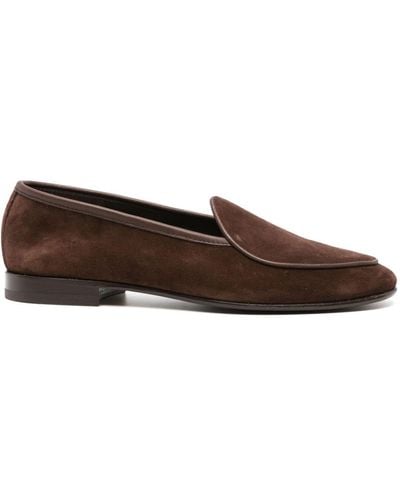 SCAROSSO Nils Suede Loafers - Brown