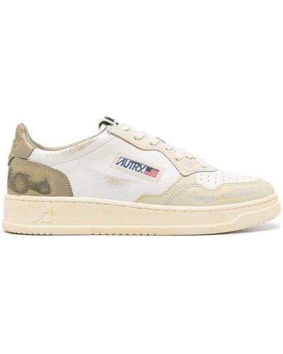 Autry Medalist Super Vintage Leather Sneakers - White