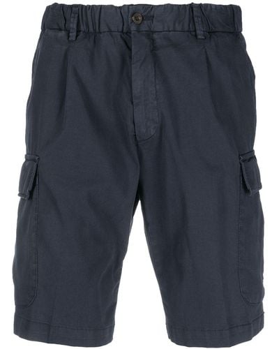 Corneliani Elasticated-waist Cargo Shorts - Blue