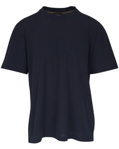 Brioni Cotton Logo T-shirt - Blue