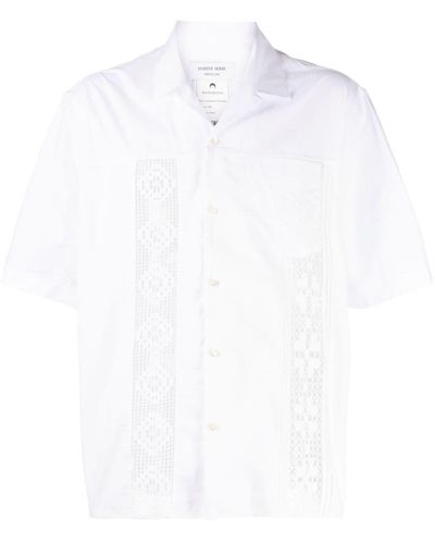 Marine Serre Cotton Laser-cut Shirt - White
