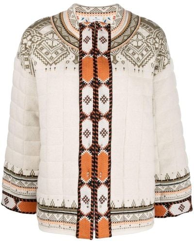 Etro Quilted Geometric-pattern Jacket - White