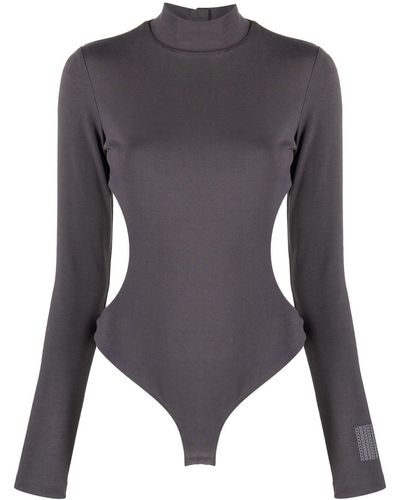 Marc Jacobs Open-back Bodysuit - Women's - Cotton/spandex/elastane - Grey