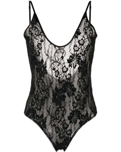 Zimmermann Luminosity Scoop-neck Bodysuit - Black